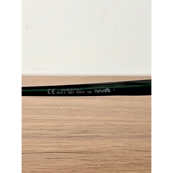 NWT Boucheron Rectangle Shape BOU 3 Optical Eyeglass frames Green Women's - Picture 11 of 11